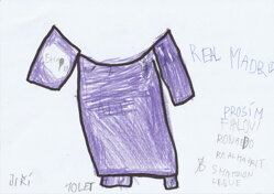 dres Real Madrid Ronaldo Shampion league, fialová barva, vel S