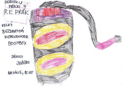 velký bezdrátový reproduktor Boombox