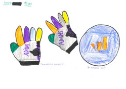 Brankářské rukavice a fotbalový míč 