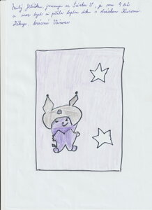 teplou deku s beránkem s obrázkem Kuromi