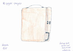 cestovní kufr béžový, vel. XXL – 97 l