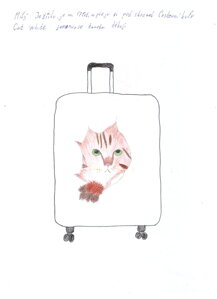 Cestovní kufr Cat white