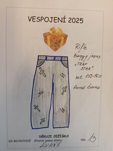 Rifle Baggy Jeans „Trap star“, vel. 152-160, černé 