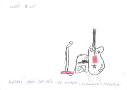  hudební sada pro děti - el. kytara, zesilovač, mikrofon