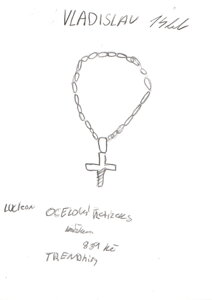 ocelový řetízek s křížkem (Trendhim.cz)