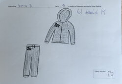 černá tepláková souprava vel. dětské M