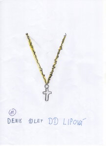 ocelový řetízek s křížkem 