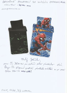 Svítící povlečení Spider-man