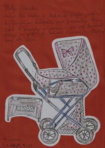  Kočárek pro panenky (sada s postýlkou)