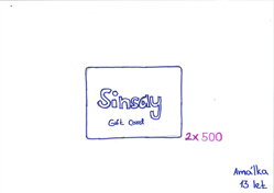 Poukaz do Sinsay 2X 500, Kč    