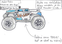  Auto na ovládání M-land monster Truck