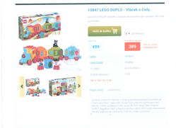 lego duplo – vláček s čísly