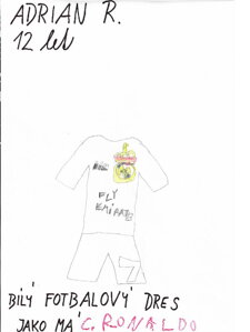 BÍLÝ FOTBALISTICKÝ DRES