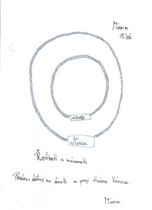 Stříbrný řetízek se jménem“ Mária“, náramek „LOVE“