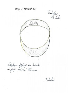 Černý prsten „KING“