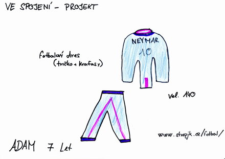 fotbalový dres komplet (10 NEYMAR), vel. 140
