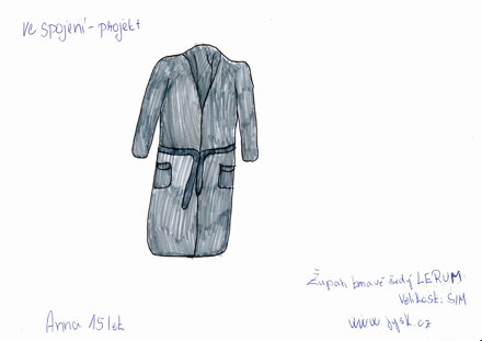 župan tmavě šedý, vel. M