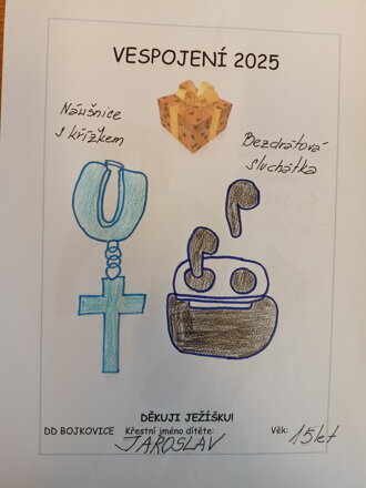 Náušnice s křížkem + bezdrátová sluchátka 