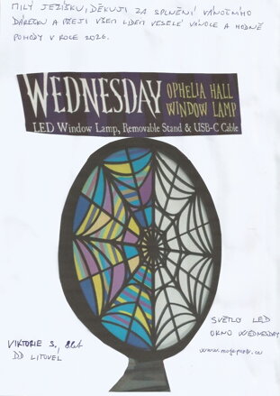 LED světlo - "okno Wednesday"