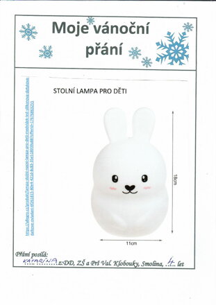 Stolní lampa pro děti 