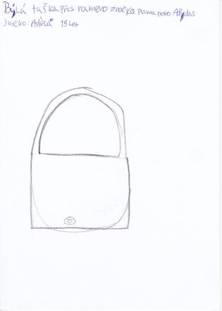 BÍLÁ TAŠKA PŘES RAMENO