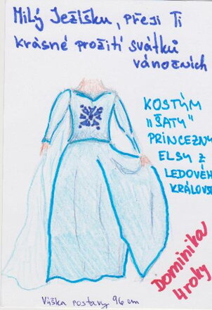 KOSTÝM ŠATY Z LEDOVÉHO KRÁLOVSTVÍ