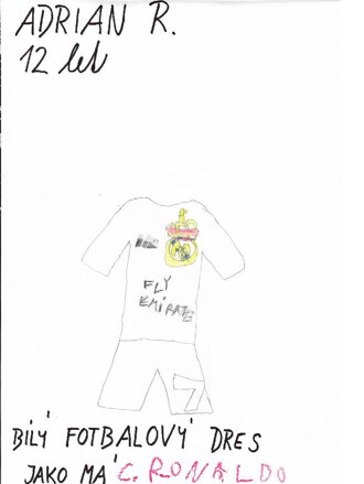 BÍLÝ FOTBALISTICKÝ DRES